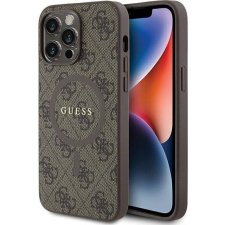 Guess Apple iPhone 14 Pro Max PU Ring Magsafe Hátlapvédő Tok Barna (GSM180474) tok és táska