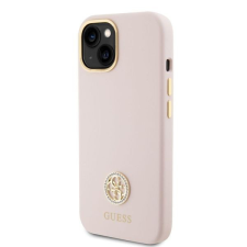 Guess Apple iPhone 15 GUESS GUHCP15SM4DGPP Liquid Silicone Hátlap - Rózsaszín tok és táska