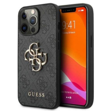 Guess Apple iPhone 16 Plus tok, Guess Big Metal Logo 4G szürke tok és táska