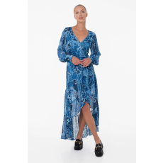 Guess aszimmetrikus ruha paisley mintával W3YK48 L INTL Sötétkék