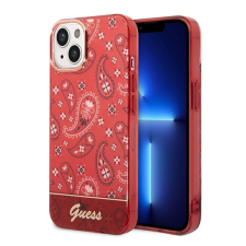 Guess Bandana Paisley Apple iPhone 14 hátlap tok, piros tok és táska