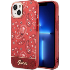 Guess Bandana Paisley Apple iPhone 14 hátlap tok, piros (GUE2009) tok és táska