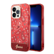 Guess Bandana Paisley Apple iPhone 14 Pro Max hátlap tok, piros tok és táska