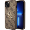 Guess CG MOBILE GUESS 4G BIG METAL LOGO műanyag telefonvédő (ütésállóság, bőr hatású hátlap) BARNA Apple iPhone 15 Plus (GUHCP15M4GMGBR) (GUE003235)