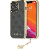 Guess CG MOBILE GUESS 4G CHARMS műanyag telefonvédő (textil hátlap, telefondísz) SÖTÉTSZÜRKE Apple iPhone 14 Pro Max (GUHCP14XGF4GGR) (GUE2610)