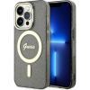 Guess CG MOBILE GUESS 4G GLITTER GOLD MAGSAFE szilikon telefonvédő (műanyag hátlap, csillámporos) FEKETE Apple iPhone 14 Pro (GUHMP14LHCMCGK) (GUE2481)