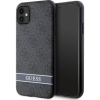 Guess CG MOBILE GUESS 4G STRIPE műanyag telefonvédő (textil hátlap) SÖTÉTSZÜRKE Apple iPhone XR 6.1 / iPhone 11 (GUHCN61P4SNK) (GUE2605)