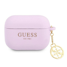 Guess Charm 4G Collection tok AirPods Pro-hoz - lila fülhallgató, fejhallgató tok