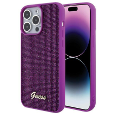 Guess Disco Metal Script tok iPhone 15 Pro Max készülékhez - rózsaszín tok és táska