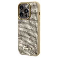 Guess Eredeti előlap GUESS GUHCP14LPMSDGSD iPhone 14 Pro (Disco Script Metal / arany) tok tok és táska