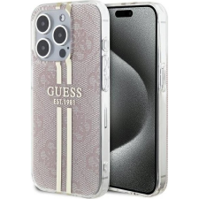 Guess Eredeti Tok GUESS GUHCP15LH4PSEGP iPhone 15 Pro Arany Stripe / Rózsaszín (GSM180436) tok és táska