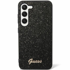 Guess Eredeti tok GUESS GUHCS24LHGGSHK Samsung S24 Ultra (Glitter Script / fekete) tok és táska