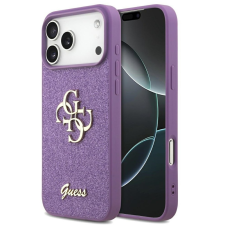 Guess Fixed Glitter Big 4G Apple iPhone 17 Pro hátlap tok, csillámos, lila tok és táska