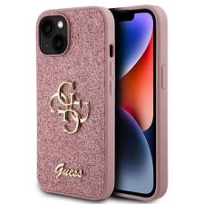 Guess Fixed Glitter hátlaptok iPhone 15 rózsaszín tok és táska
