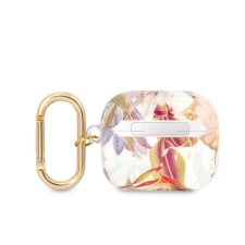 Guess Flower Print Apple Airpods (3. gen) tok, lila fülhallgató, fejhallgató tok