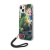 Guess Flower Strap Apple iPhone 14 Plus hátlap tok, kék