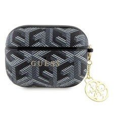 Guess GCube Charm Apple AirPods Pro tok, fekete fülhallgató, fejhallgató tok