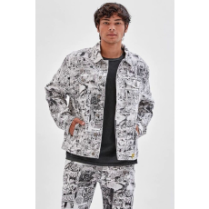 Guess Geaca din denim Guess Originals Batman Comic Print S INTL Alb