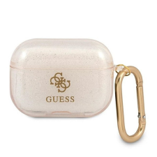 Guess Glitter Collection Apple AirPods Pro tok, arany fülhallgató, fejhallgató tok