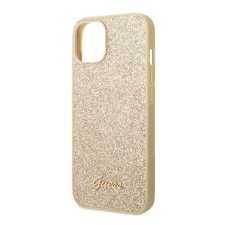 Guess Glitter Flakes Metal Logo tok Apple iPhone 14 arany tok és táska