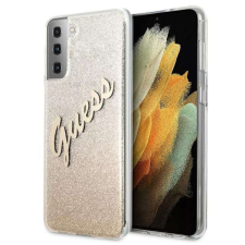 Guess Glitter Gradient Script - telefontok Samsung Galaxy S21+ arany tok és táska