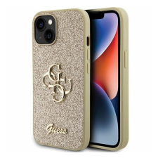 Guess Glitter Script Big 4G Apple iPhone 15 hátlap tok, arany tok és táska
