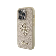 Guess Glitter Script Big 4G Apple iPhone 15 Pro hátlap Tok - Arany (GUHCP15LHG4SGD) tok és táska