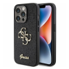 Guess Glitter Script Big 4G Apple iPhone 15 Pro Max hátlap tok, fekete
