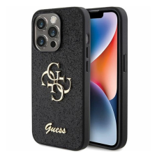 Guess Glitter Script Big 4G Apple iPhone 15 Pro Max hátlap tok, fekete tok és táska
