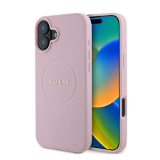Guess Grained Gold Ring MagSafe Apple iPhone 16 Plus hátlap tok, rózsaszín GUHMP16MPGHSMMP tok és táska