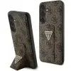 Guess Grip Stand 4G Triangle Strass Samsung Galaxy S24 hátlap tok, barna GUHCS24SPGS4TDW