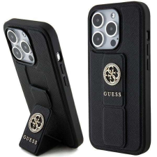 Guess Grip Stand 4G Triangle Strass tok iPhone 15 Pro - fekete tok és táska