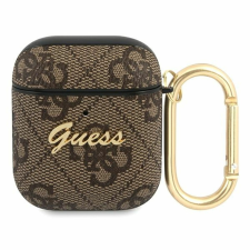 Guess GUA24GSMW AirPods borító barna/barna 4G Script Metal Collection fülhallgató, fejhallgató tok
