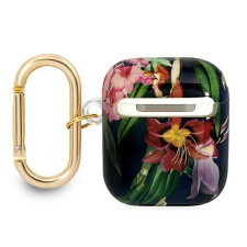 Guess GUA2HHFLB Flower Strap Collection tok AirPods 1/2 - kék fülhallgató, fejhallgató tok