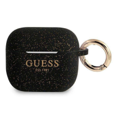 Guess GUA3SGGEK AirPods 3 fekete szilikon Glitter tok mobiltelefon kellék