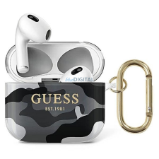 Guess GUA3UCAMG Camo Collection tok AirPods 3 - fekete fülhallgató, fejhallgató tok