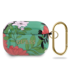 Guess GUACAPTPUBKFL01 N.1 Flower Collection tok AirPods Pro - zöld fülhallgató, fejhallgató tok