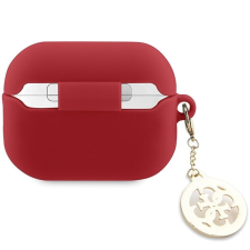 Guess GUAP23DSLGHDF 3D Rubber 4G Diamond Charm tok AirPods Pro 2 - piros fülhallgató, fejhallgató tok