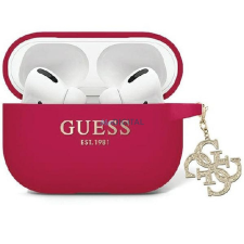 Guess GUAP2LECG4M Liquid Silicone Glitter Triangle Charm tok AirPods Pro 2 - élénk rózsaszín fülhallgató, fejhallgató tok