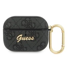 Guess GUAP4GSMK AirPods Pro szürke 4G Script Metal Collection tok fülhallgató, fejhallgató tok