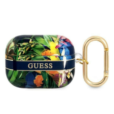 Guess GUAPHHFLB AirPods Pro borító kék/kék Flower Strap Collection tok és táska