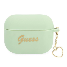 Guess GUAPLSCHSN AirPods Pro tok zöld Szilikon Charm Szív kollekció fülhallgató, fejhallgató tok