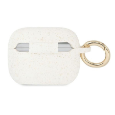 Guess GUAPSGGEH Silicone Glitter tok AirPods Pro - fehér fülhallgató, fejhallgató tok