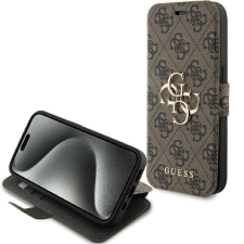 Guess GUBKP15L4GMGBR iPhone 15 Pro 6.1" könyvtok 4G fém logó tok és táska