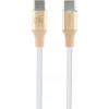 Guess GUCCLALRGDD Ebossed Logo Type-C-Type-C USB Kábel 3A 1.5 m-Arany (GUCCLALRGDD)