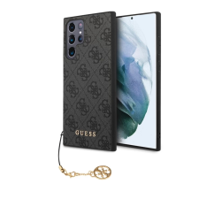 Guess Guess 4G Charm tok Samsung Galaxy S24 Ultra készülékhez szürke tok és táska