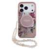 Guess Guess IML Flowers Strap MagSafe tok iPhone 17 Pro készülékhez rózsaszín
