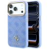 Guess Guess Peony 4G Small Logo Apple iPhone 18 Pro / iPhone 17 Pro hátlap tok, MagSafe, kék-arany