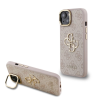Guess Guess PU 4G Metal Logo Stand Camera Frame tok iPhone 15 készülékhez rózsaszín