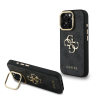 Guess Guess PU 4G Metal Logo Stand Camera Frame tok iPhone 15 Pro Max készülékhez fekete
